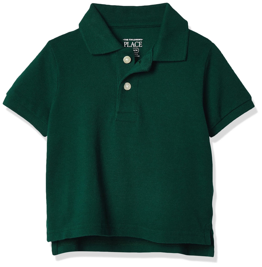 Toddler Short Sleeve Polo Shirt, Spruce Shade, Size 5T