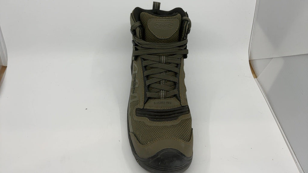 KEEN Reno Mid Waterproof Athletic Work Boots 11W Composite Toe Dark Olive
