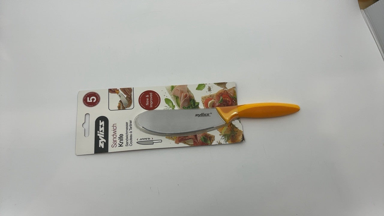 Zyliss Orange Sandwich Spreader Knife - Ergonomic Handle & Wide Blade