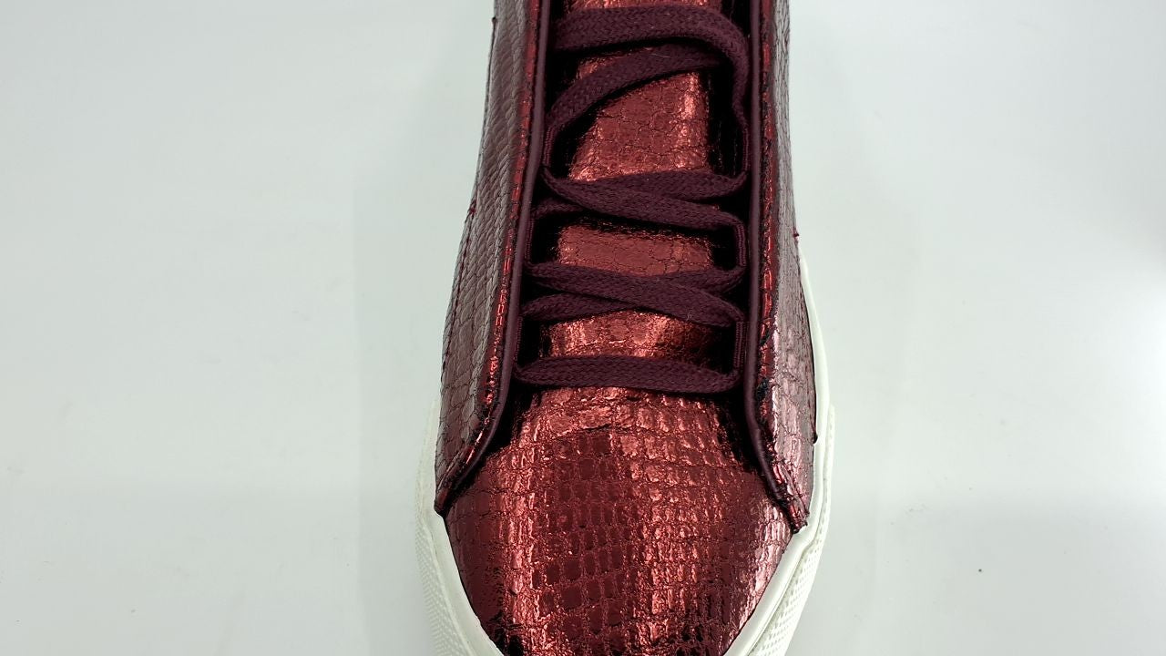 Keds Women's Remi Slip On Sneaker, Burgundy Embossed Leather, 11