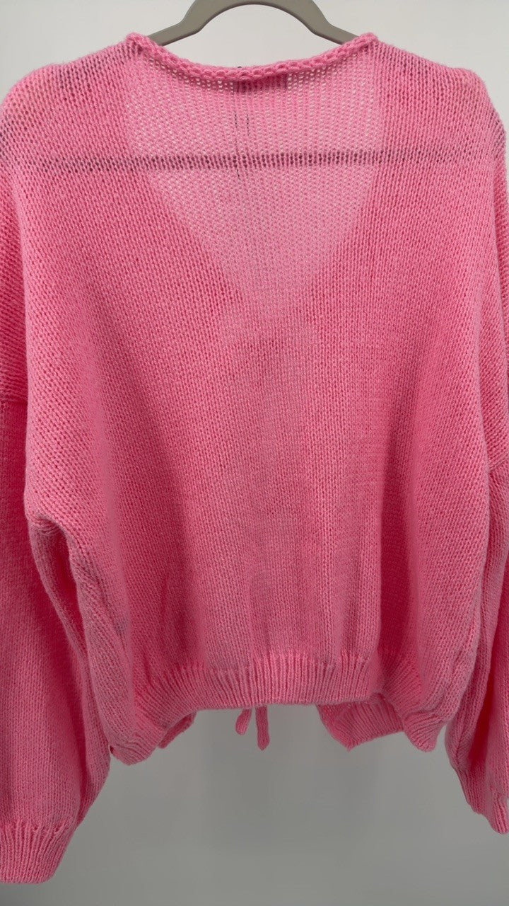 Tie-Front Long Sleeve Cardigan