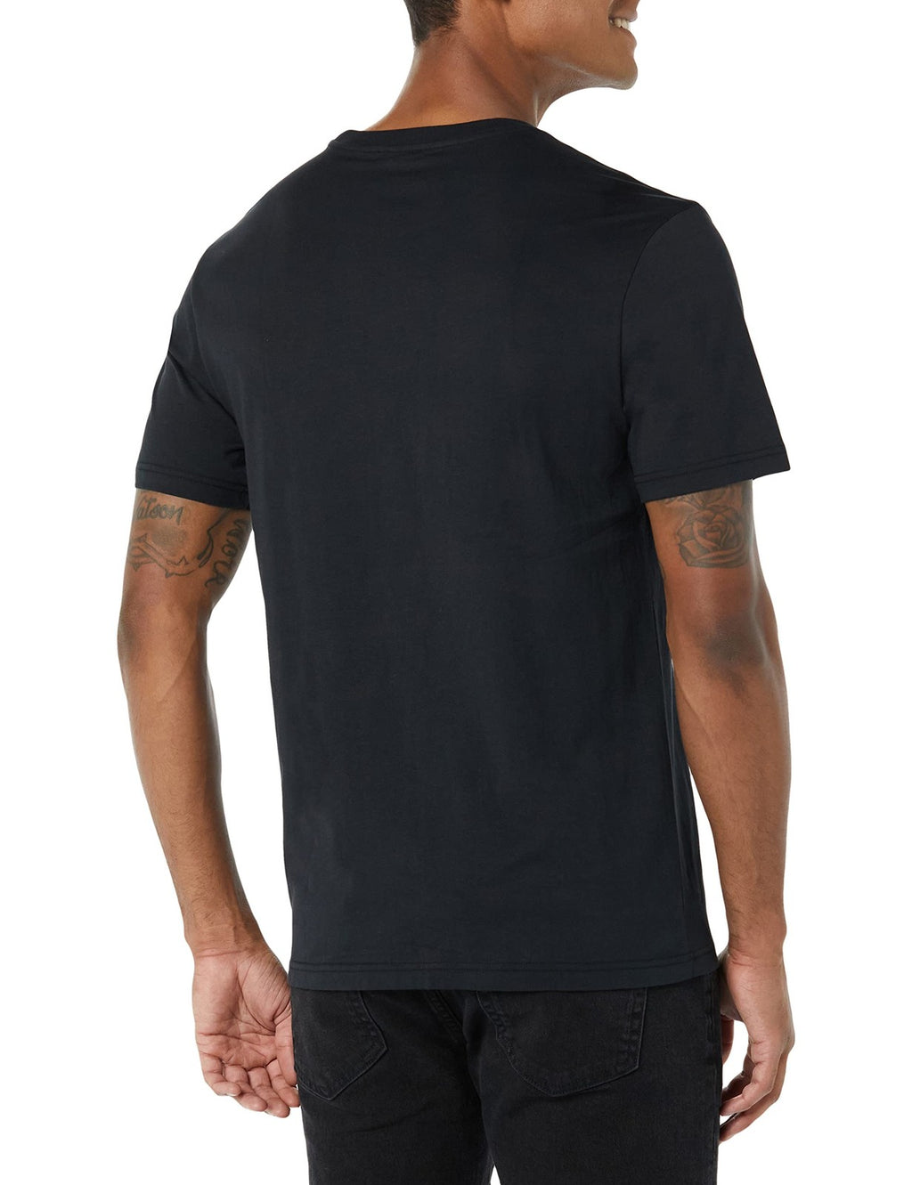 Short Sleeve T-Shirts for Men, Slim-Fit, 2-Pack, Black/Charcoal Heather, M