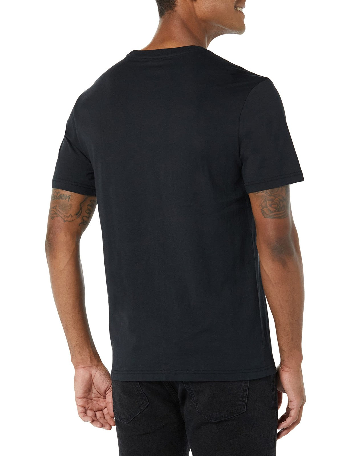 Short Sleeve T-Shirts for Men, Slim-Fit, 2-Pack, Black/Charcoal Heather, M