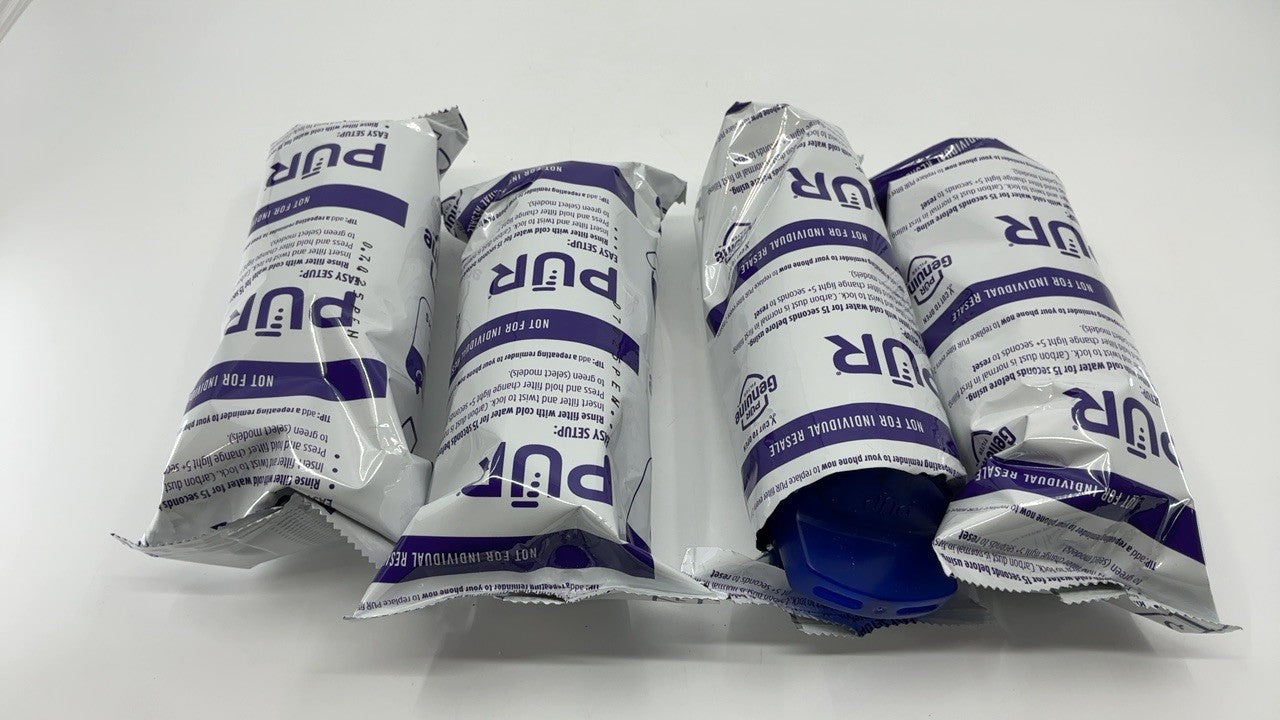 PUR 4-Pack Water Pitcher Filters, Blue, 2-in-1 Filtration Technology