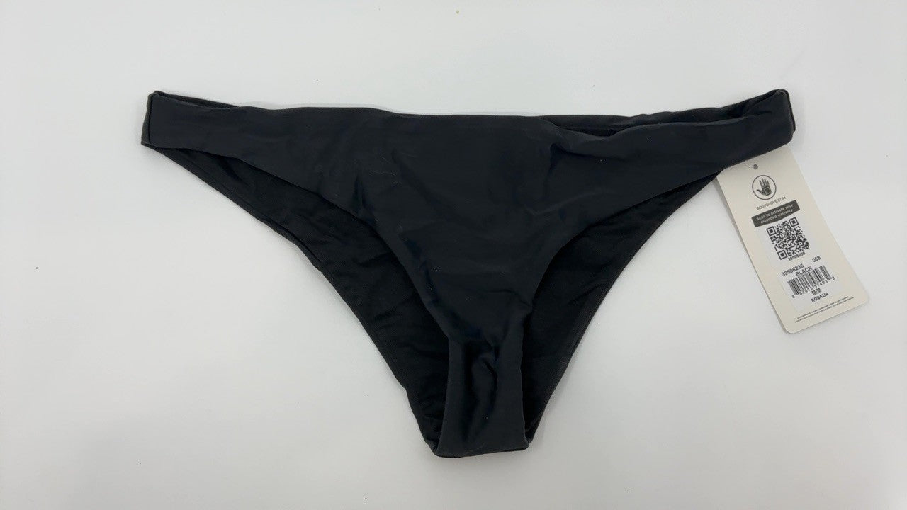 Body Glove Smoothies Rosalia Solid Low Rise Bikini Bottom Swimsuit Black
