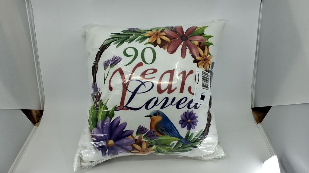 90 Years Loved, 90th Birthday For Women, Grandma, Mother Throw Pillow