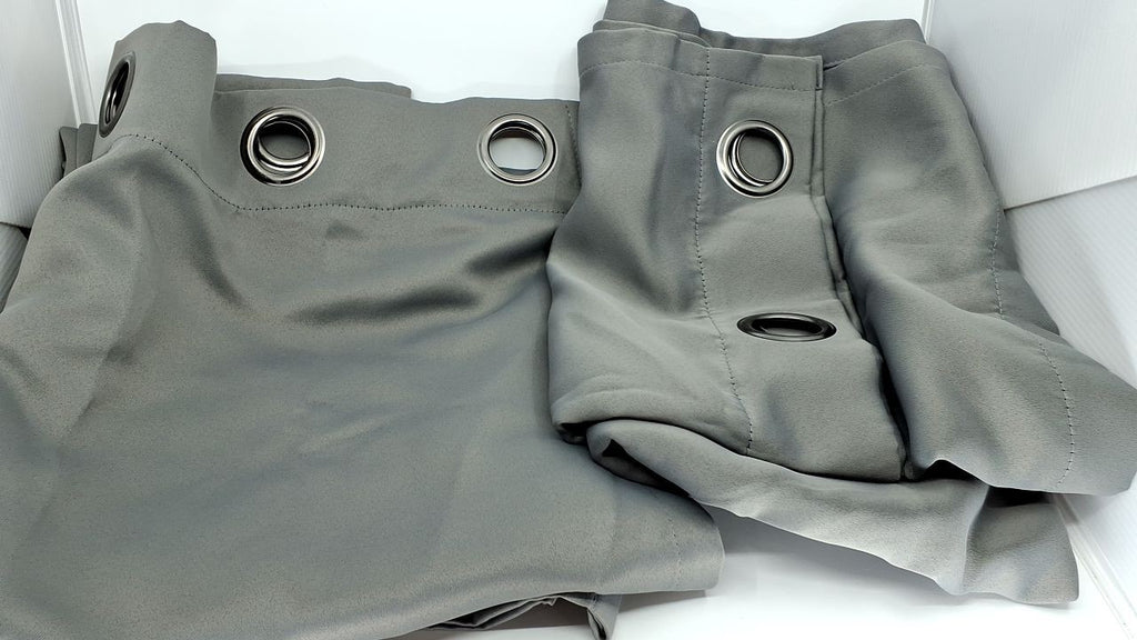 Energy Efficient Blackout Curtains, 52"W x 45"L, Dark Gray, 2 Panels