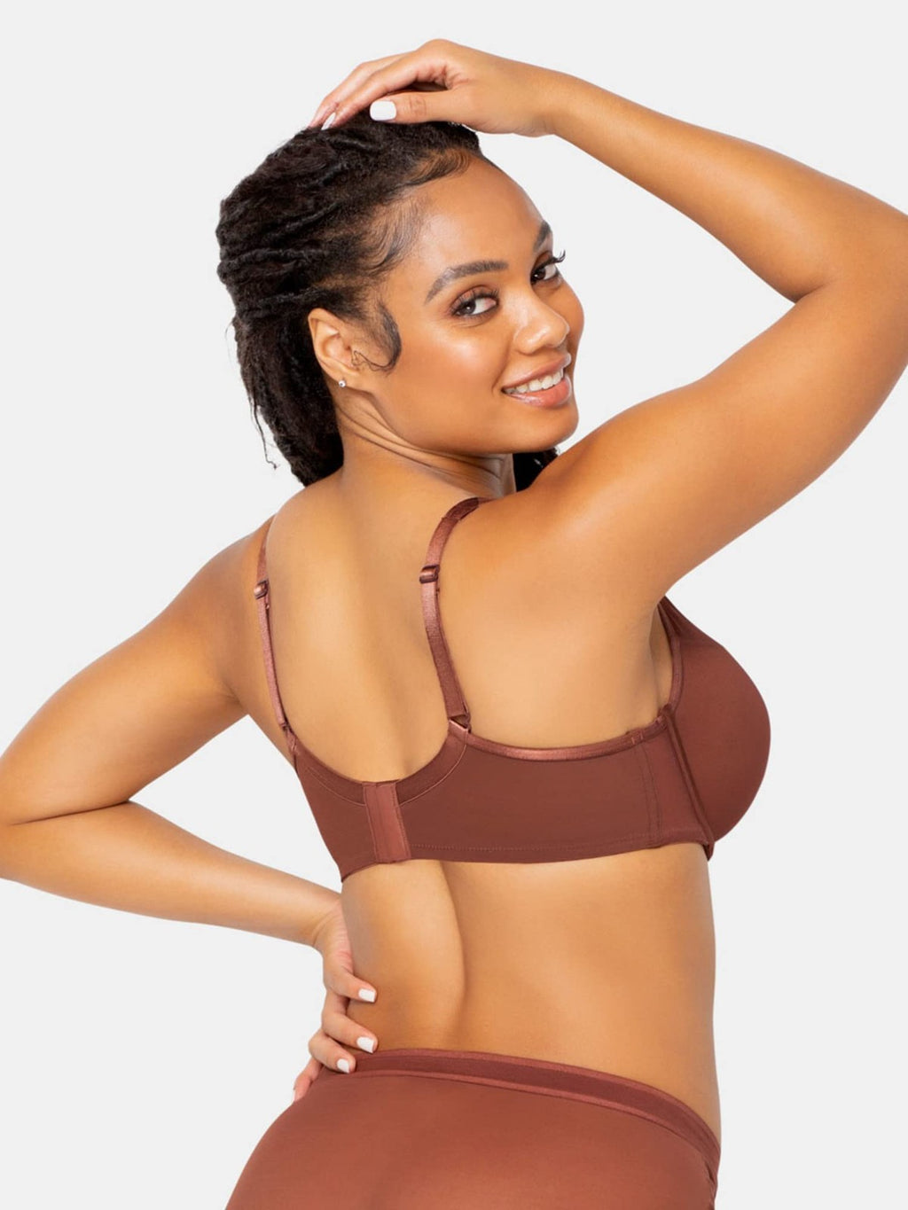 Luxe Seamless Bralette 38D Chocolate Plus Size by Curvy Couture