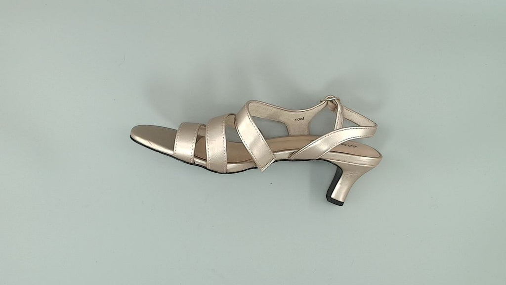 Easy Street Women's Como Heeled Sandal, Champagne, 10