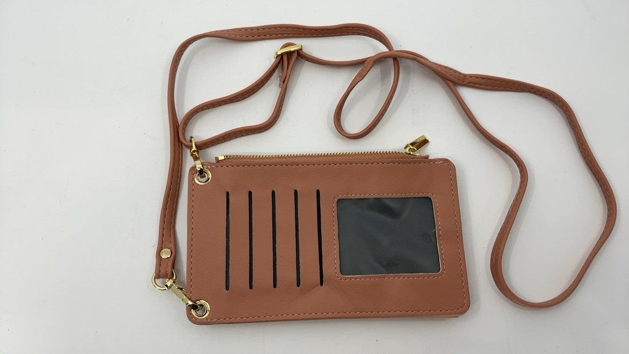 Small Pink Leather Crossbody Bag for Women - Lightweight Shoulder Purse