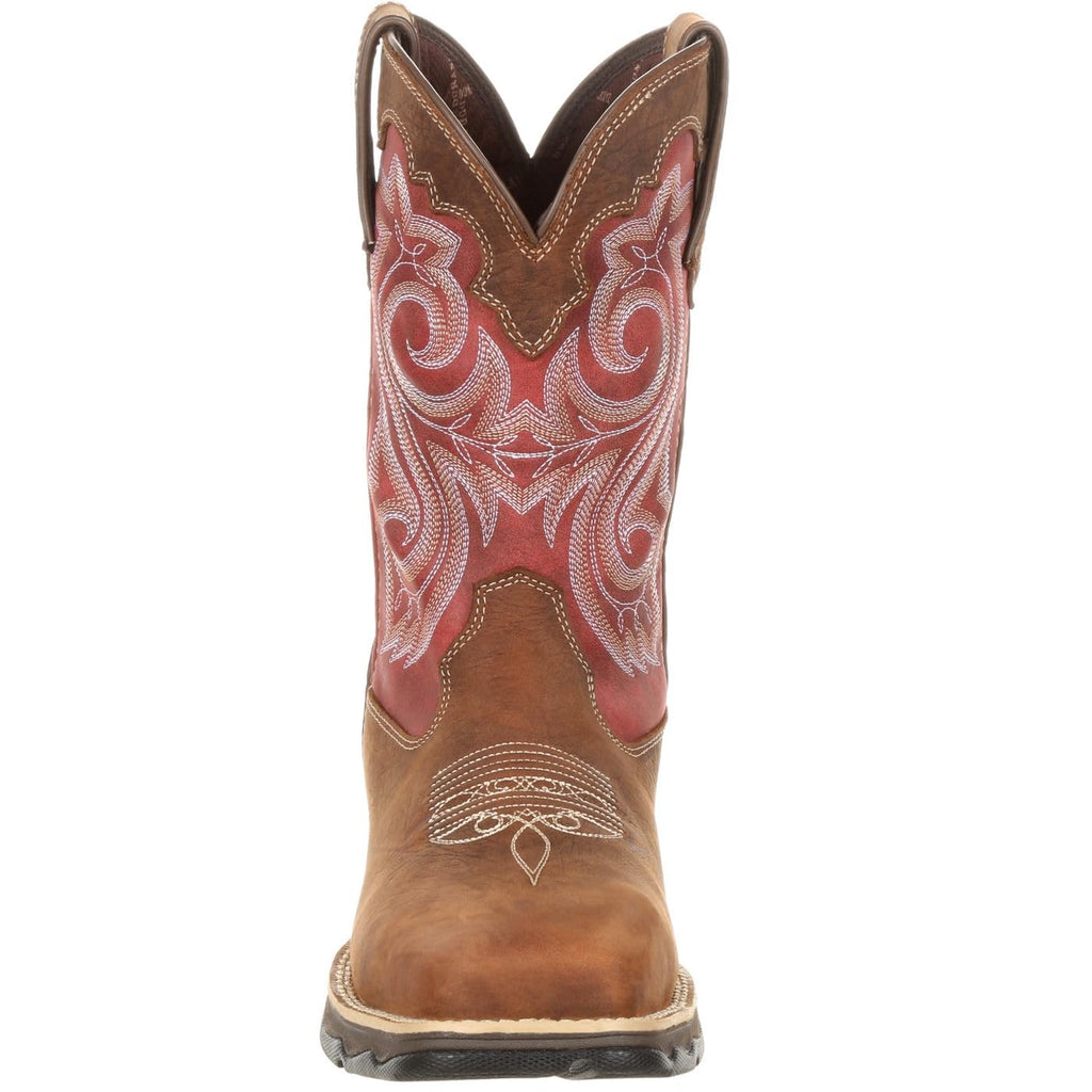 Durango womens Lady Rebel Work Western Boot, Briar Brown and Rusty Red, 8 US