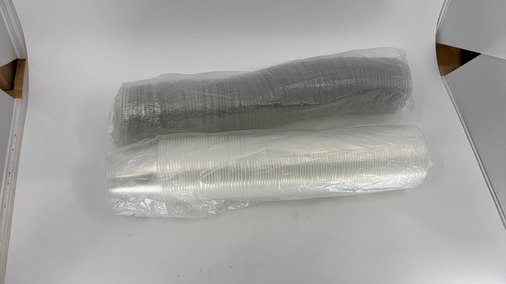 100 Sets 5.5 Oz Plastic Cups w/ Lids - Souffle & Condiment Containers