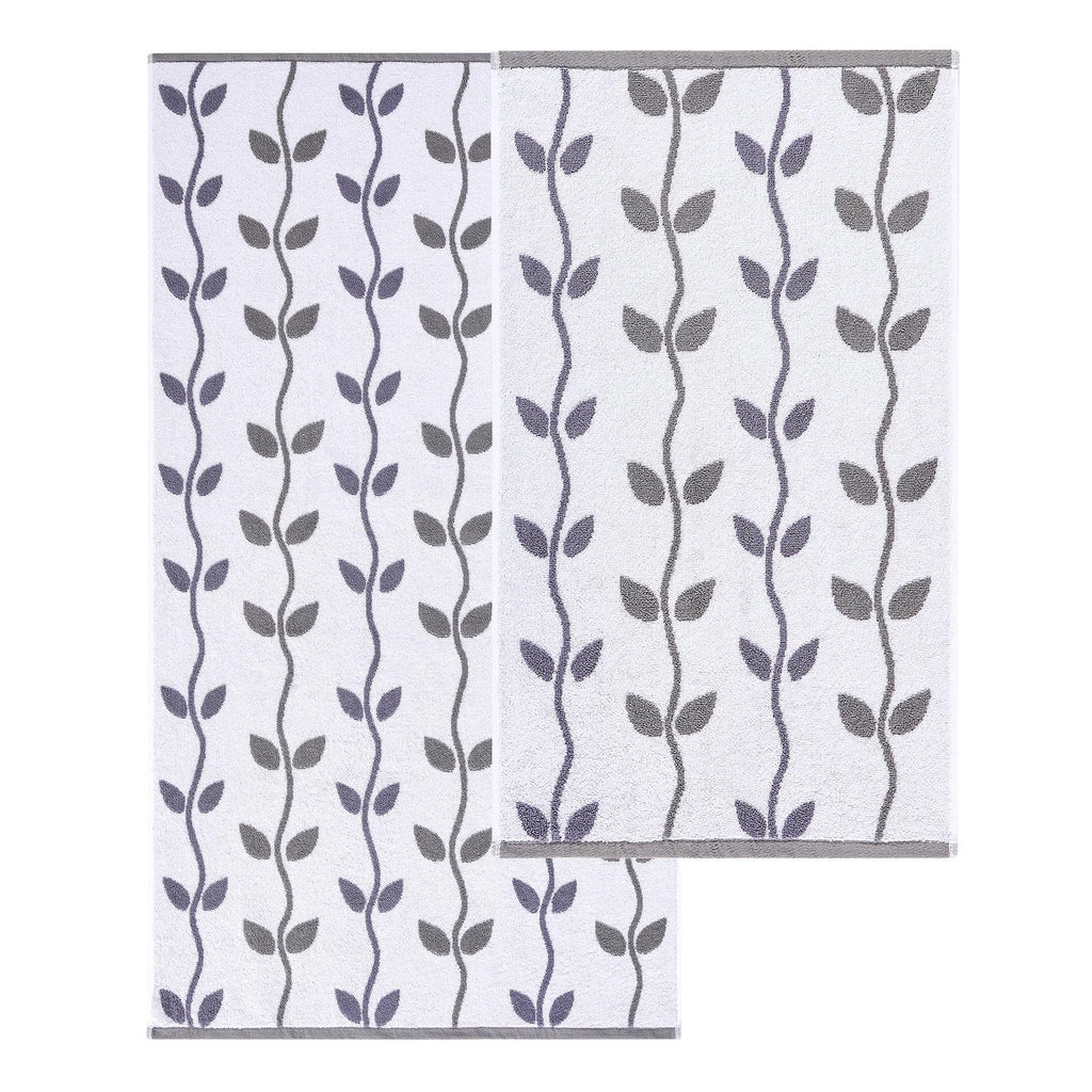Lavender 6-Piece Towel Set - Organic Vines Design - Quick Dry Cotton Towels