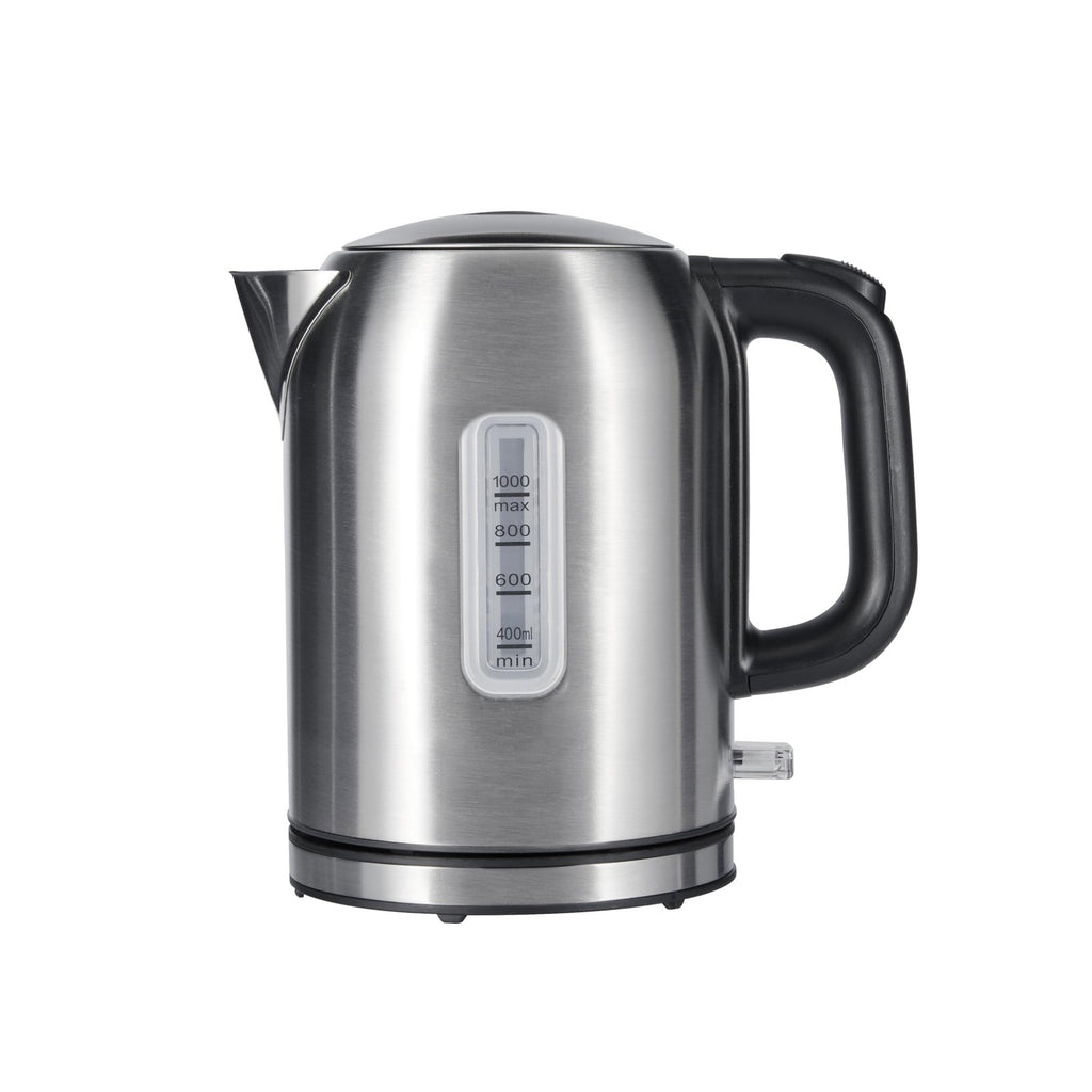 1.1Qt Electric Kettle, Stainless Steel, Auto Shut-Off, 1500W, Black/Silver