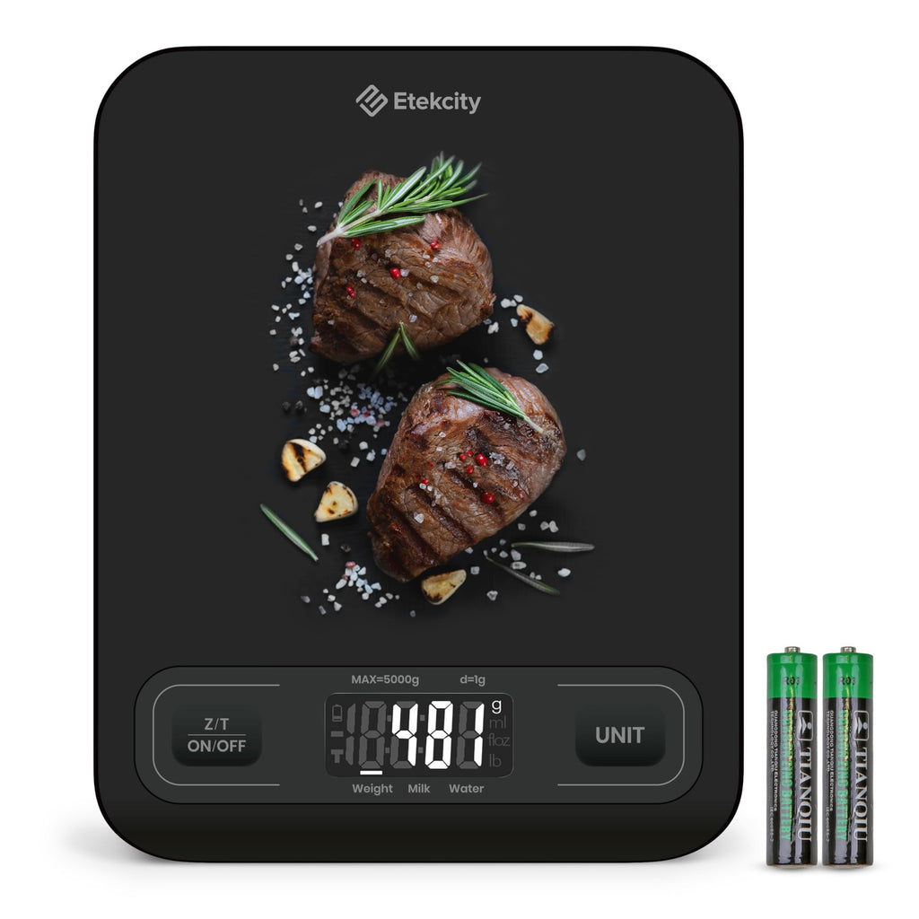 Etekcity Food Scale, Digital, 5000g Capacity, Black, for Baking & Cooking