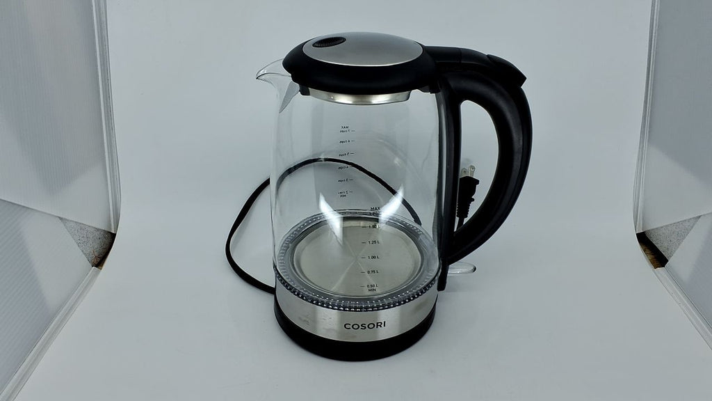 1500W Electric Kettle, 1.8Qt, Black, Borosilicate Glass, Auto Shut Off