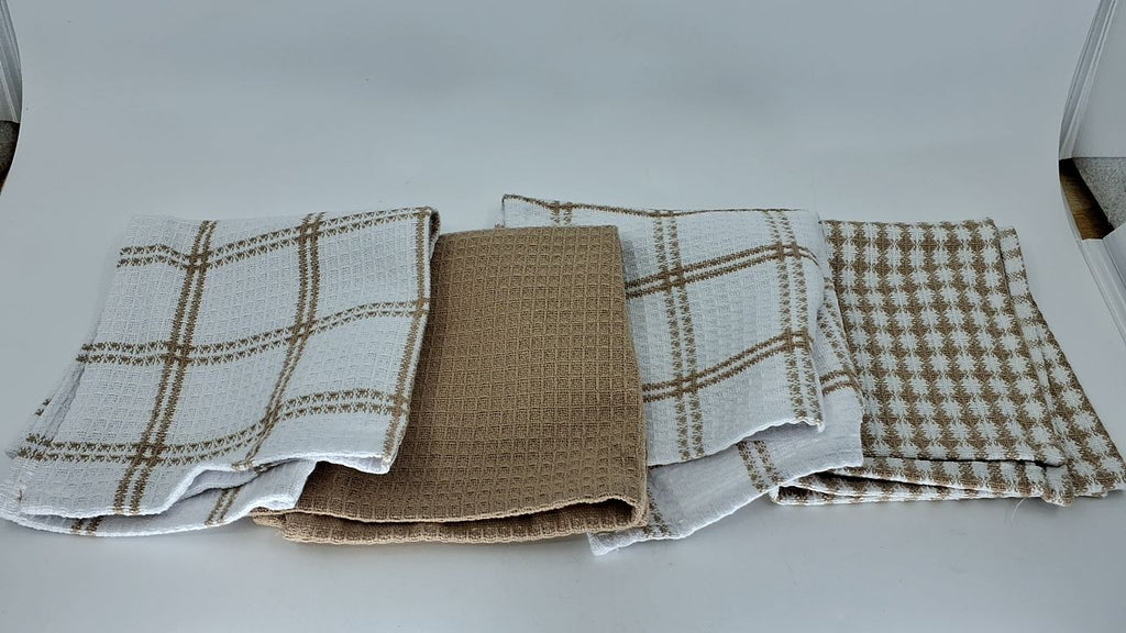T-Fal Cotton Waffle Dish Cloths, 4-Pack, 12x13 in, Highly Absorbent