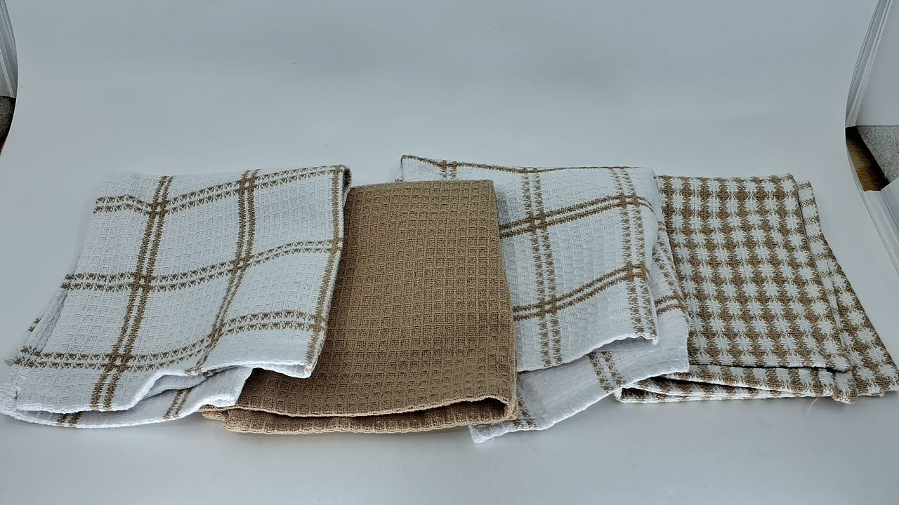 T-Fal Cotton Waffle Dish Cloths, 4-Pack, 12x13 in, Highly Absorbent