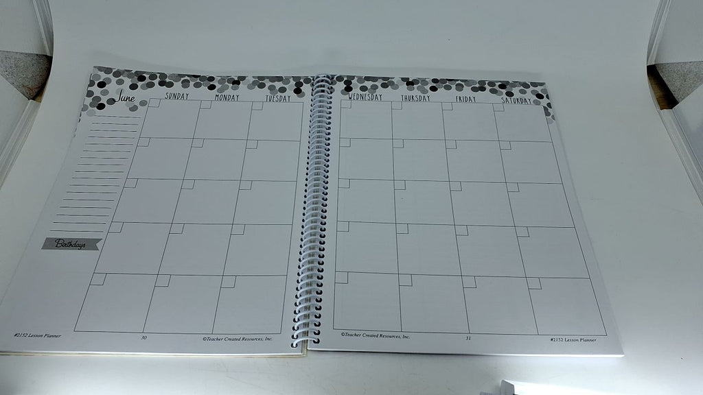 Spiral-Bound Lesson Planner 2152, 112 Pages, Multi w/Stickers
