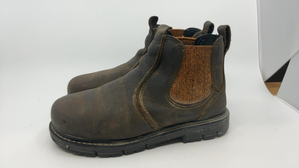 KEEN Women's San Jose Chelsea Alloy Toe Work Boots 5W Cascade Brown/Black