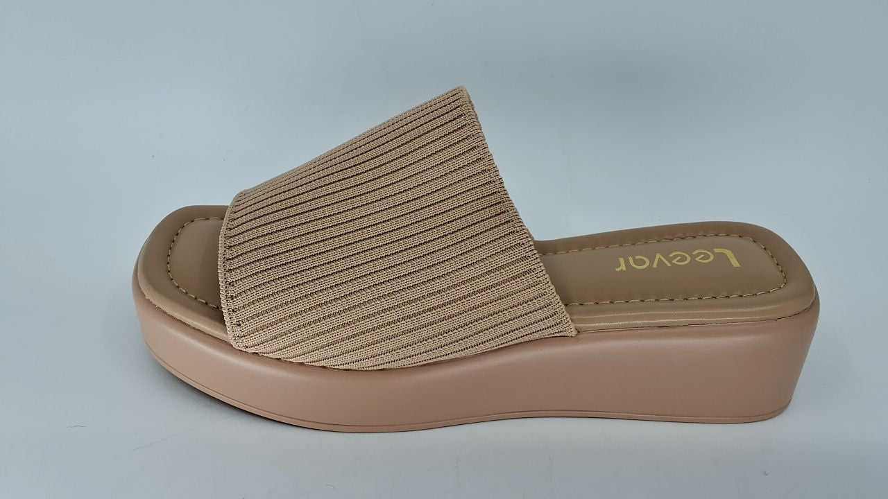 Comfy Pink Platform Slides W/ Soft Foam, Size 6 - Women's Backless Sandals