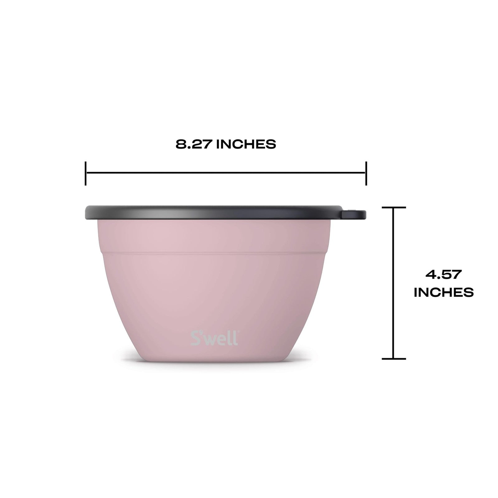 S'well 64oz Salad Bowl Kit Pink Topaz Stainless Steel w/ Tray & Canister