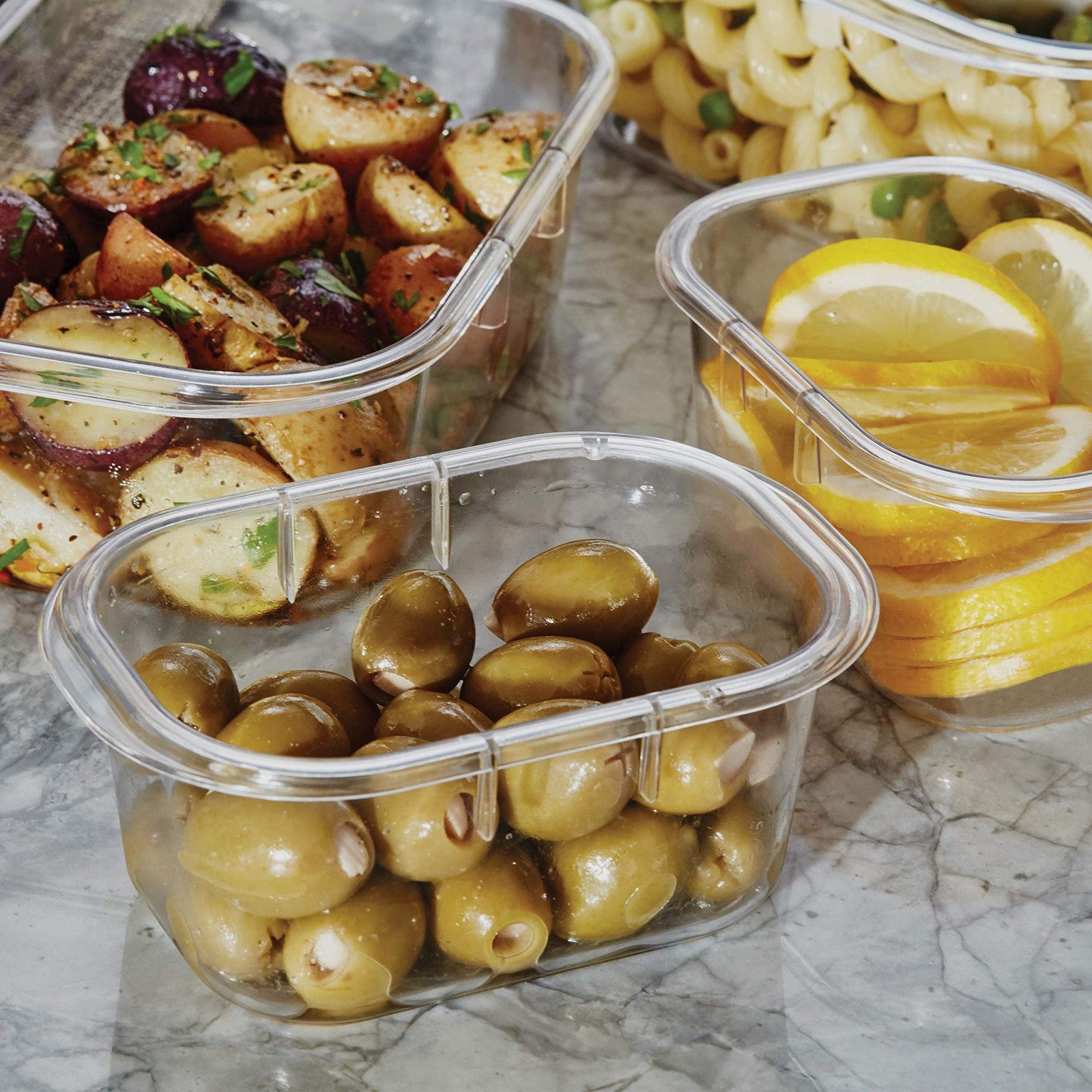 Rubbermaid Brilliance Food Storage Set of 5, BPA-Free, Leak-Proof Containers