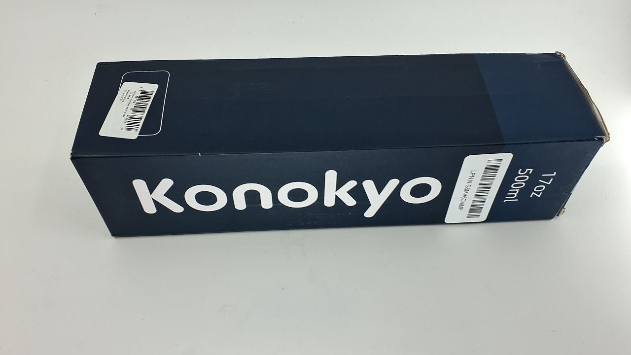 Konokyo 17oz Insulated Flask, Blue Stainless Steel, Travel Ready
