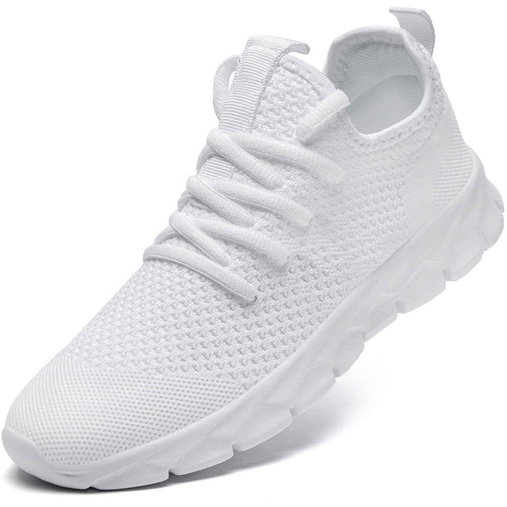 Mens White Tennis Shoes Size 11 Lightweight Sneakers for Walking & Running