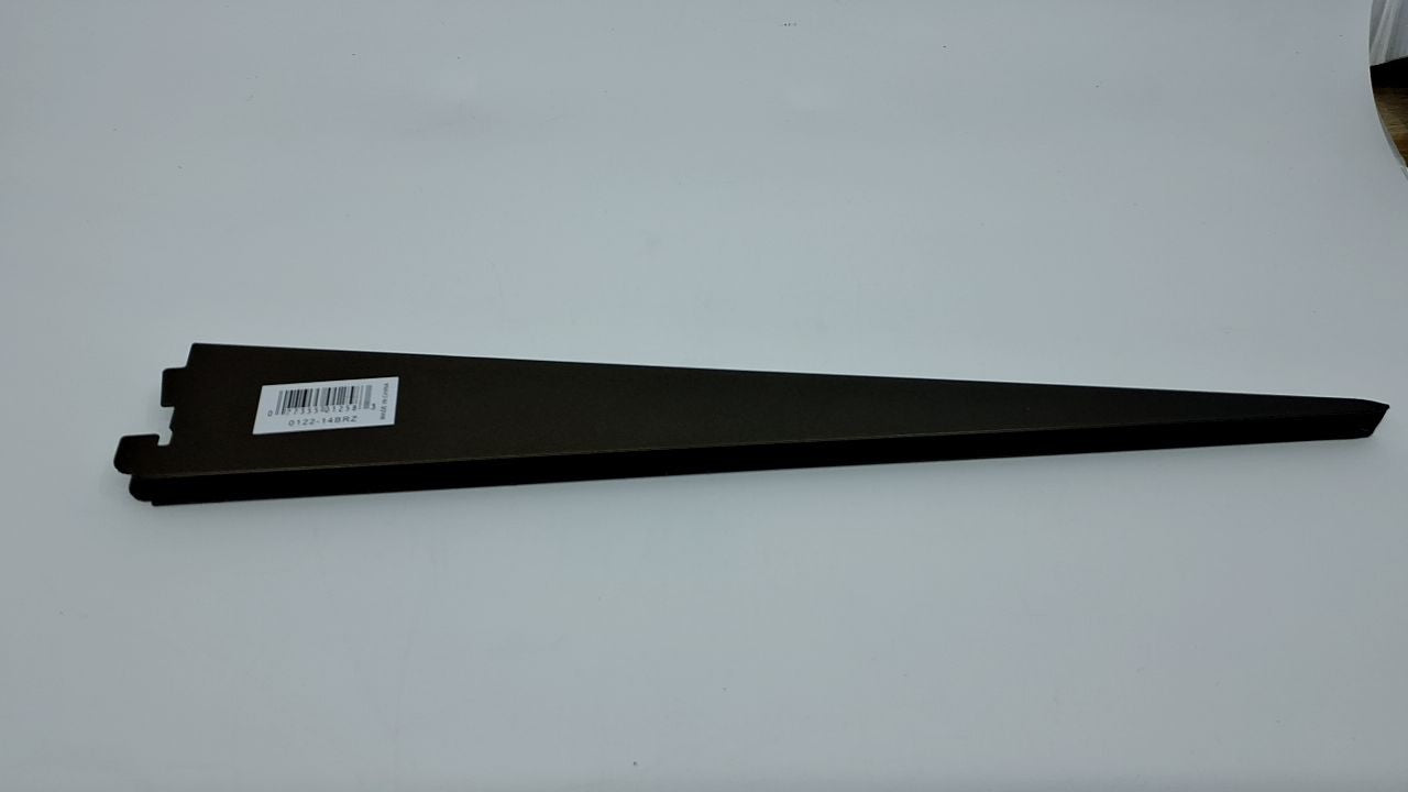 Knape & Vogt 14 In Dual Trak Wood Shelf Bracket Bronze 0122-14BRZ