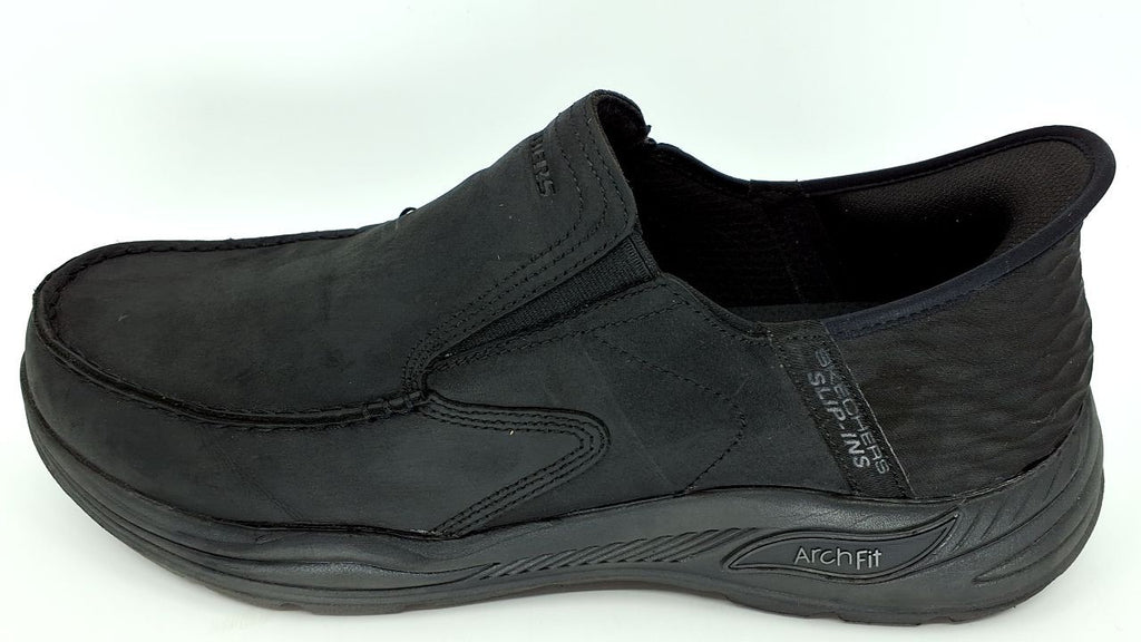 Skechers Men's Arch Fit Motley-Milo Slip-On, BBK (Black/Black), 13 X-Wide