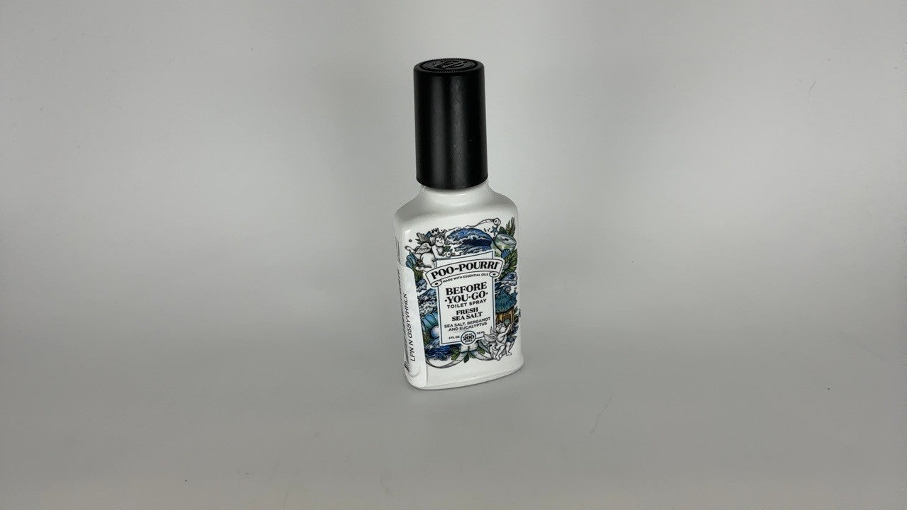 Poo-Pourri Fresh Sea Salt Toilet Spray 4 Fl Oz, Plant-Based Deodorizer