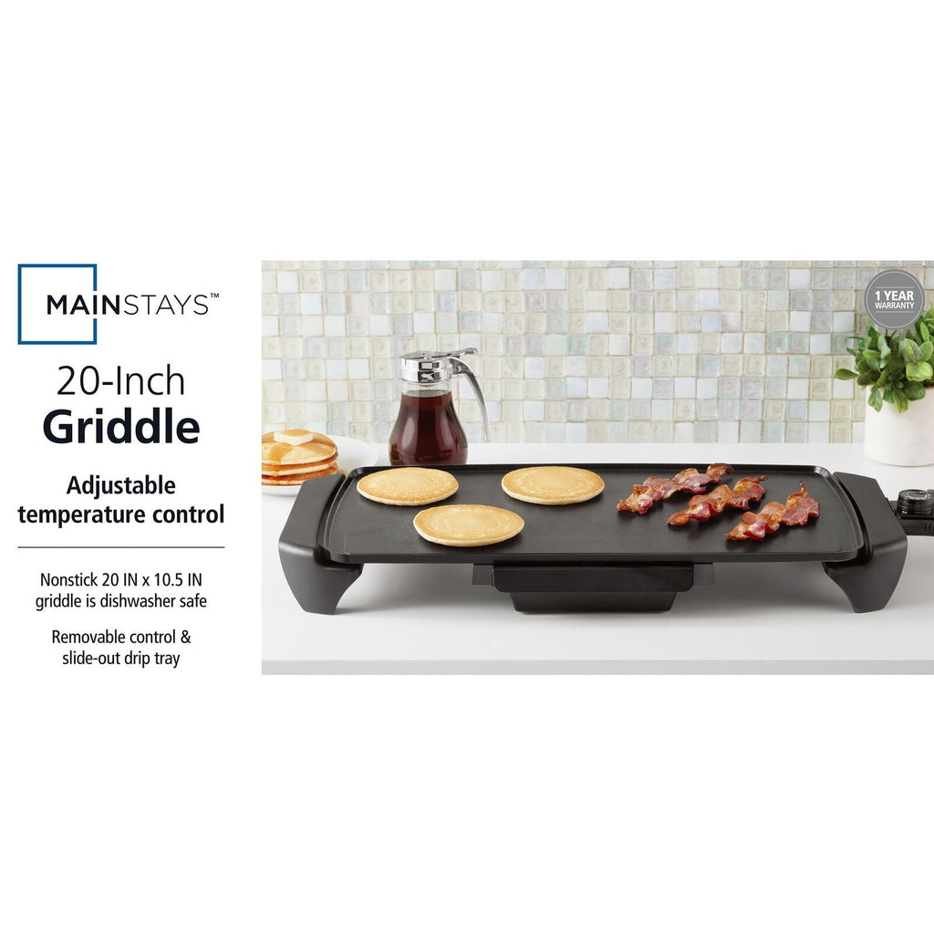 Mainstays Electric Griddle, Dishwasher Safe Parts 1500 W