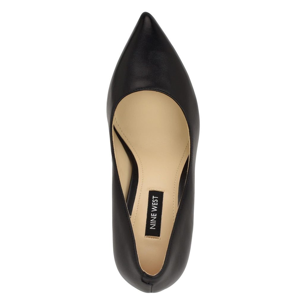 Nine West Women's Tatiana Pump, Black Leather, 6.5