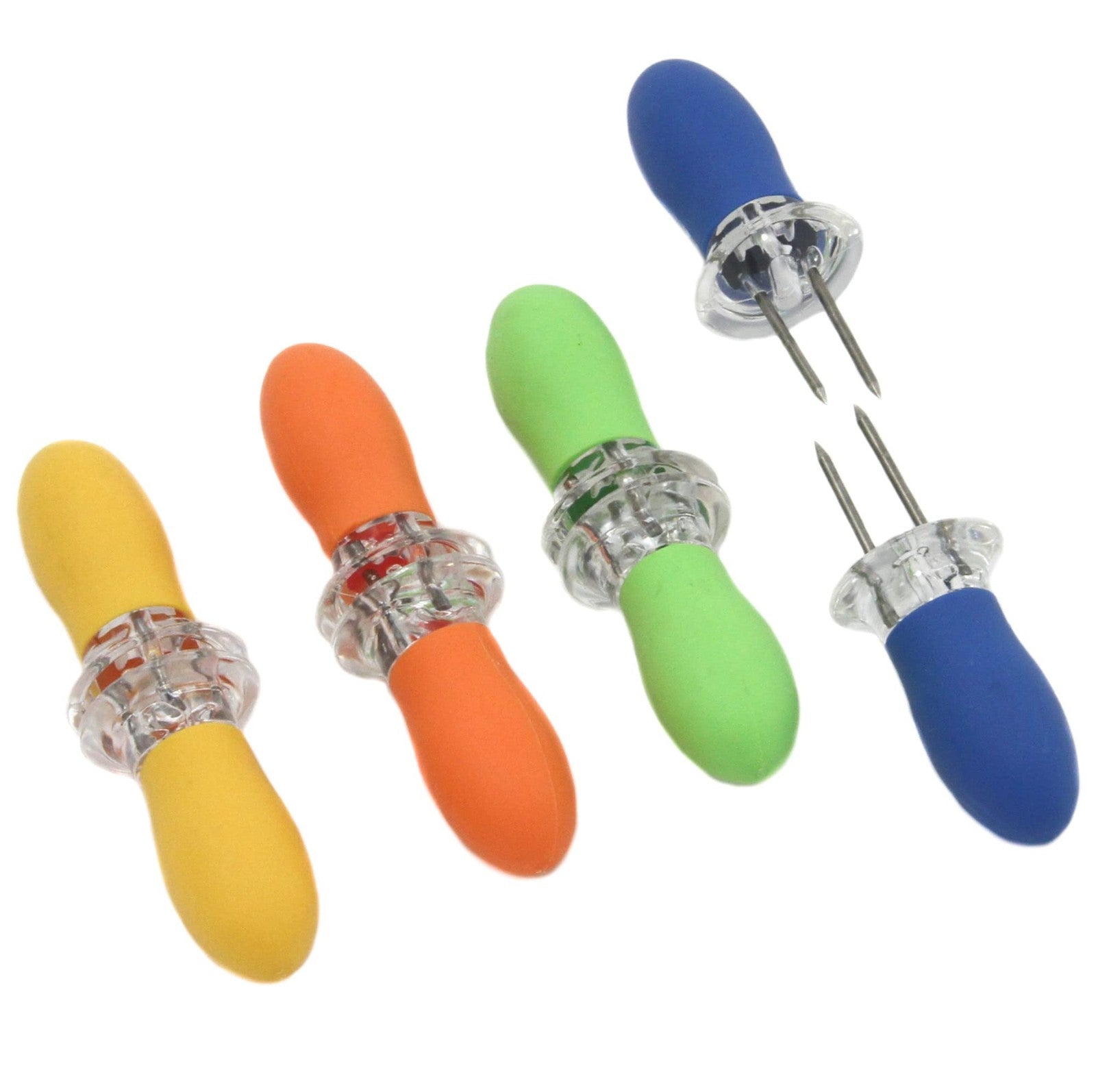 Chef Craft Jumbo Corn Holders, 8 Pc Set, Multi-Color, Dishwasher Safe
