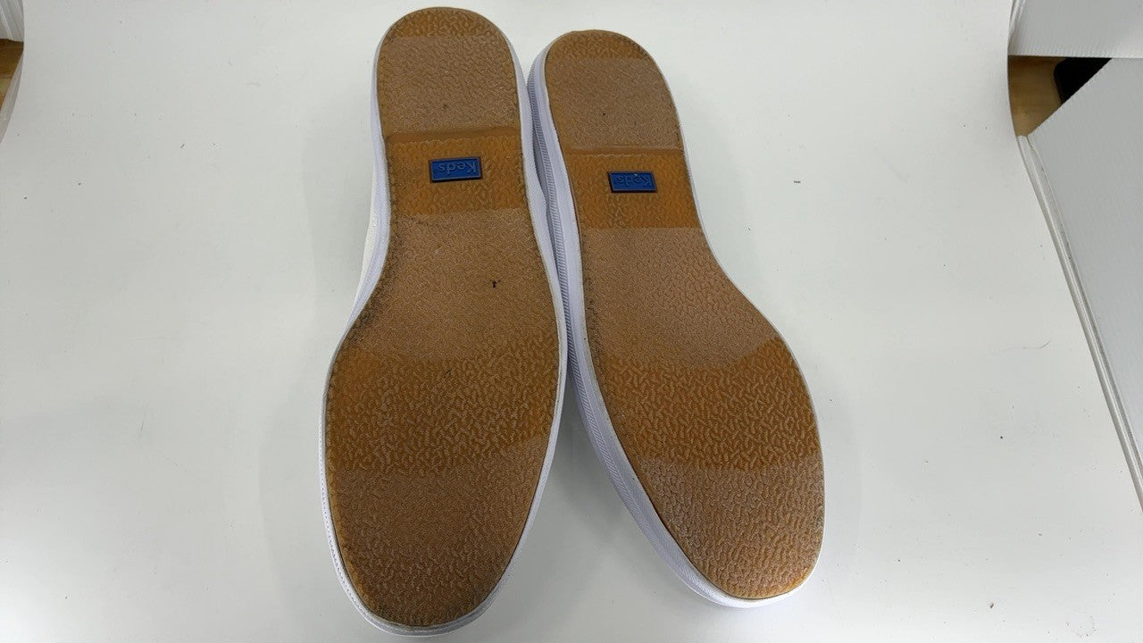 Keds Women's Champion Original Canvas Lace-Up Sneaker, White, 12 W US