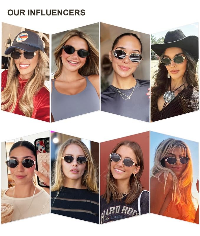 SOJOS Retro Oval Sunglasses Women UV400 Protection Gold/Brown