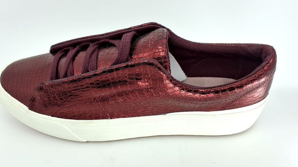 Keds Women's Remi Slip On Sneaker, Burgundy Embossed Leather, 11