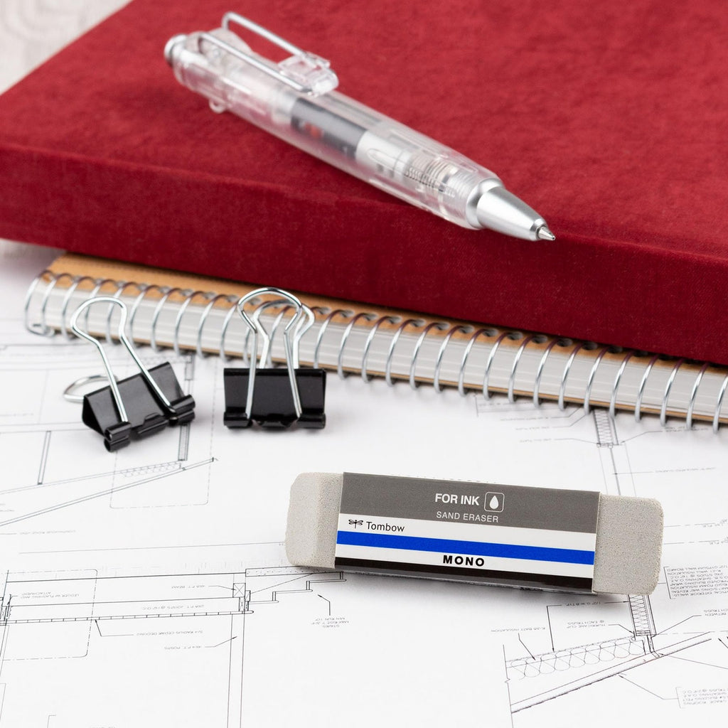 2-Pack Tombow Mono Sand Eraser, Silica Eraser for Ink & Pencil Marks