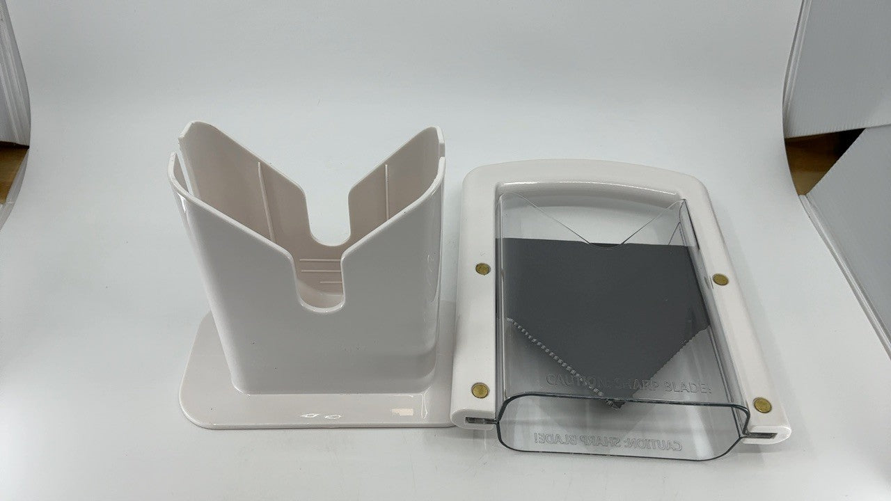 Hoan Bagel Guillotine Slicer 9.25-Inch Stainless Steel White Cutter