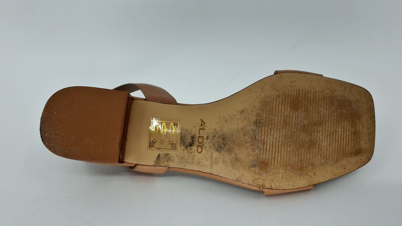 ALDO Women's Dorenna Heeled Sandal, Dark Beige, 8