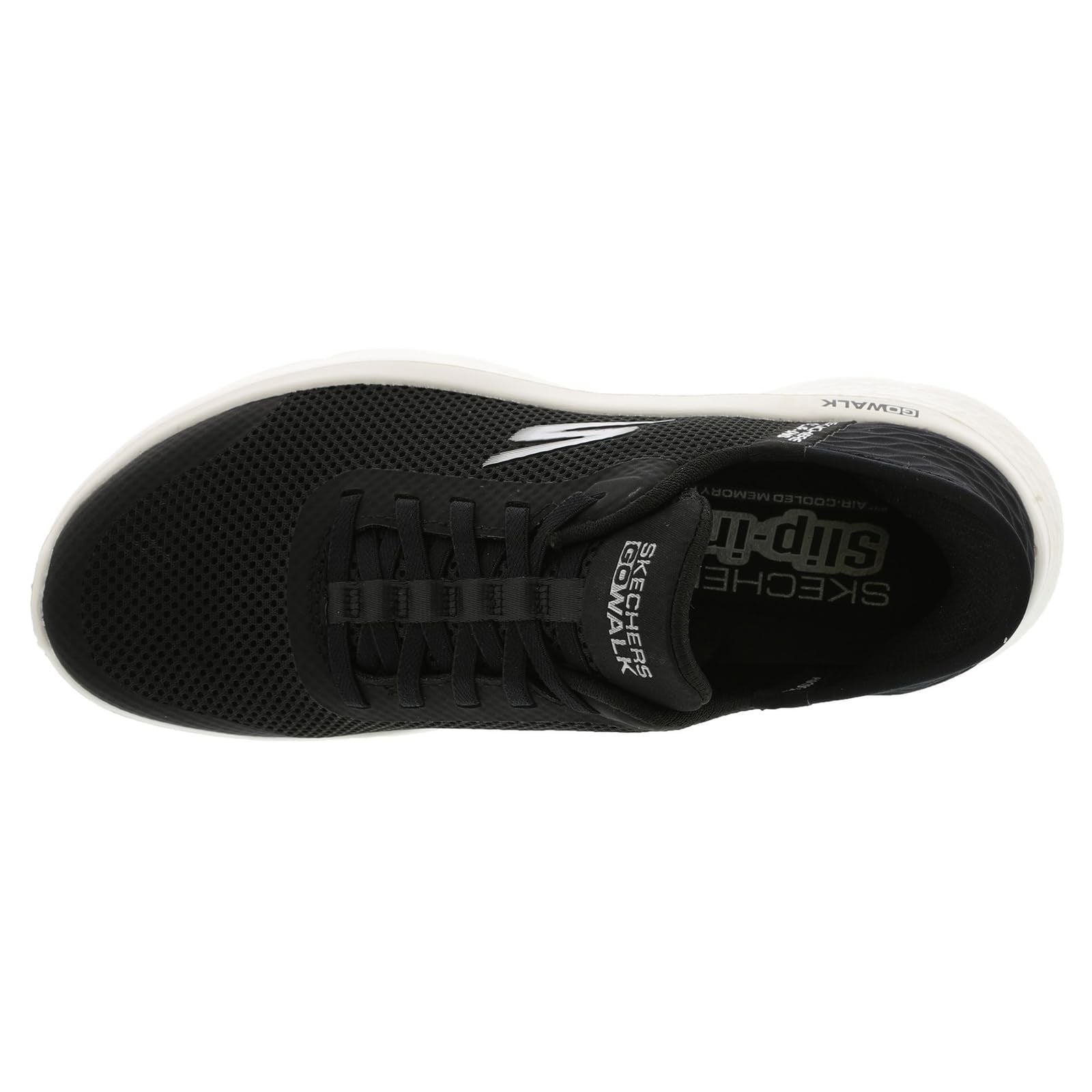 Go Walk Flex Hands Free Slip-Ins, Women's 8.5 W, Black/White Sneakers