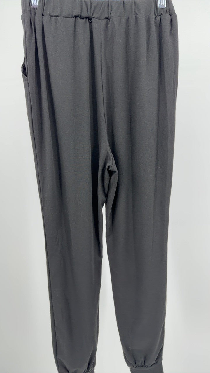 One-Shoulder Pearl Embellished Top and Pants Set