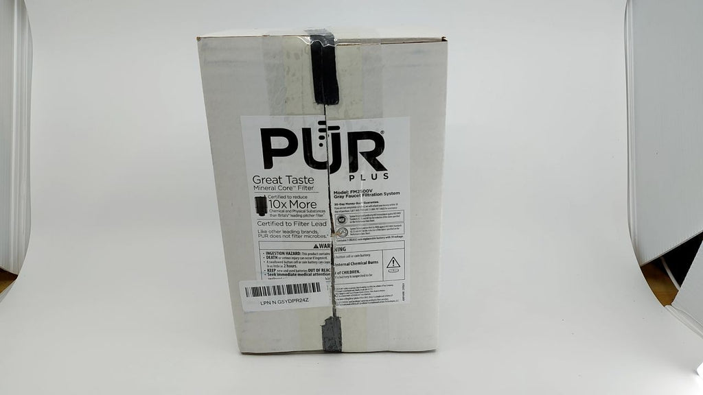 PUR Plus Vertical Faucet Mount Filter, Grey, 100 Gallons, Easy Install
