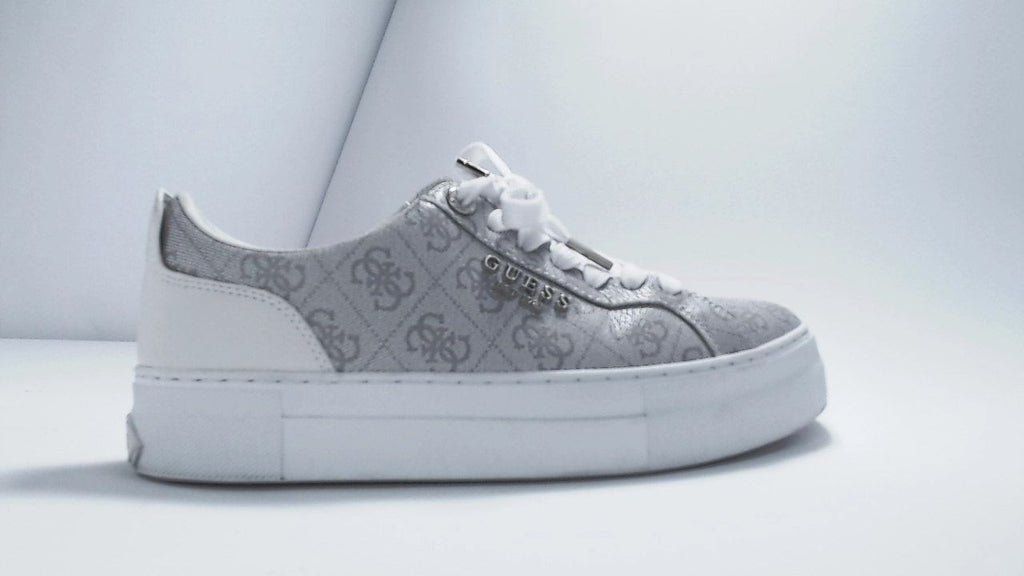 Guess Women's GENZA Sneaker, Dove 150, 8M