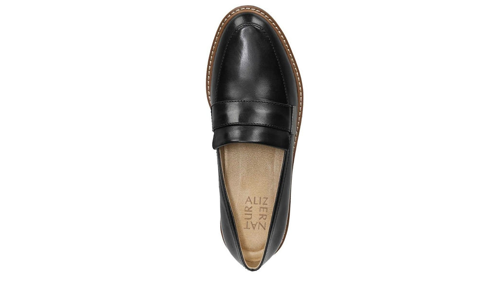 Naturalizer Womens Adaline Slip On Lightweight Loafer ,Black Leather, 8M