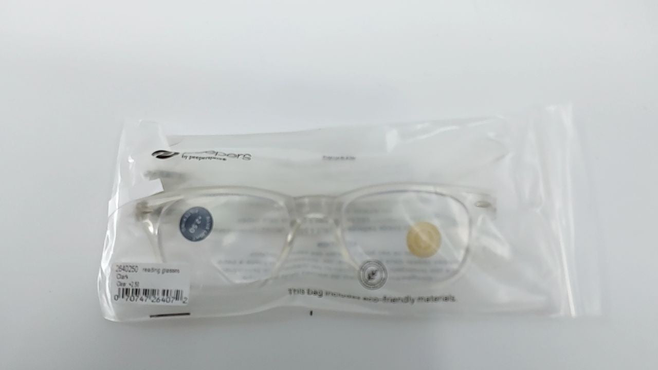 Peepers by PeeperSpecs Clark Blue Light Blocking Reading Glasses, Clear +2.50