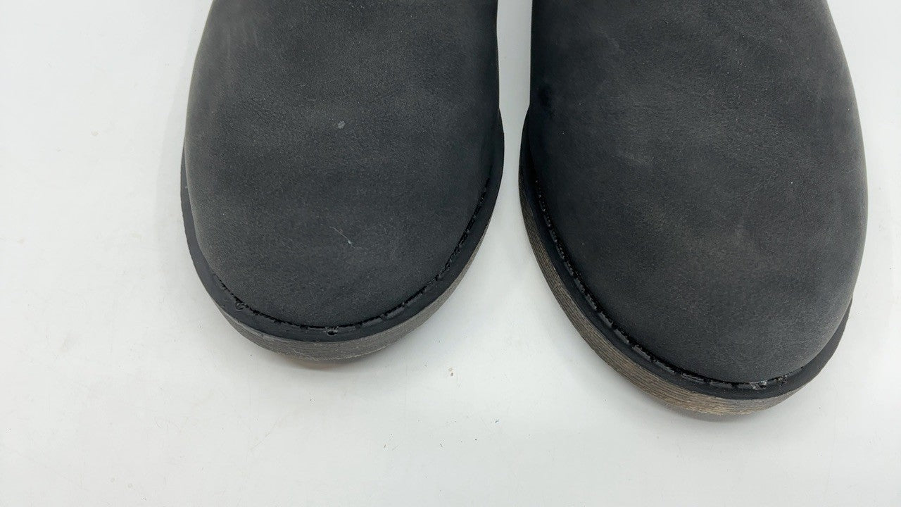 8.5 Veittes Women's Ankle Boots Black Slip On Chunky Heel Fashion