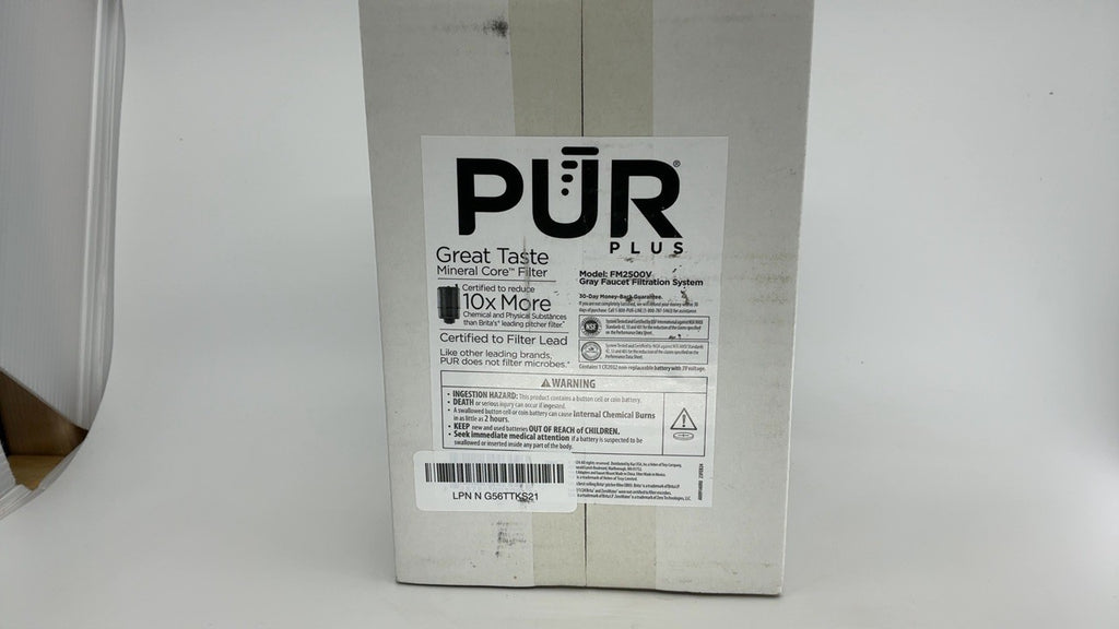 PUR Plus Faucet Mount Water Filter, Easy Install, 100 Gallons, Grey