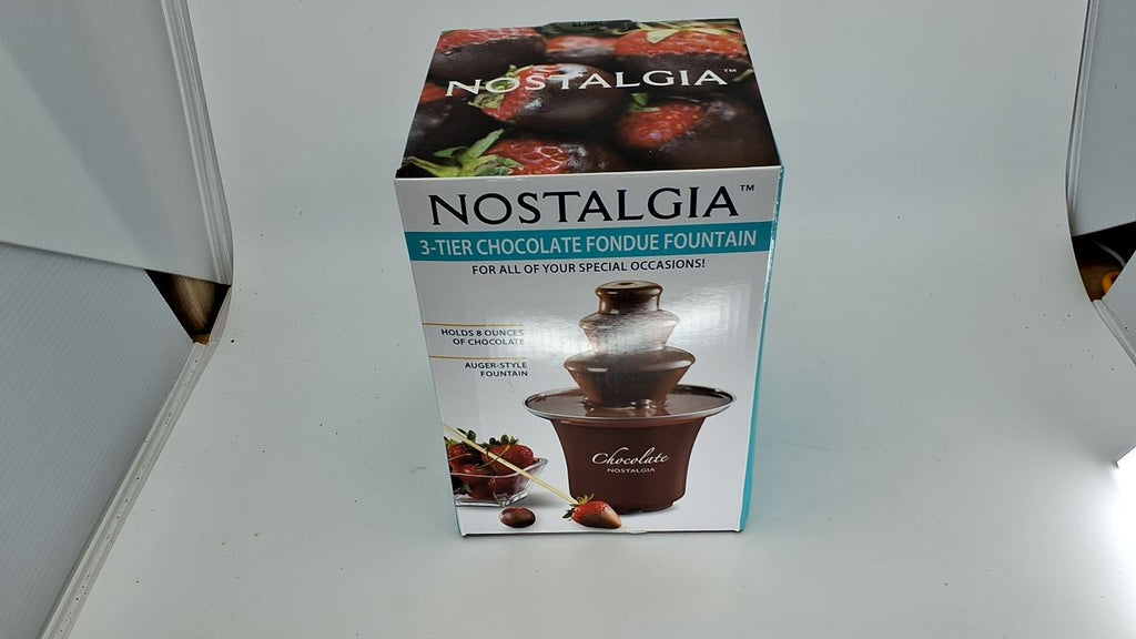 Electric Fondue Fountain - 3 Tier - 8 Oz - Perfect for Parties - Brown